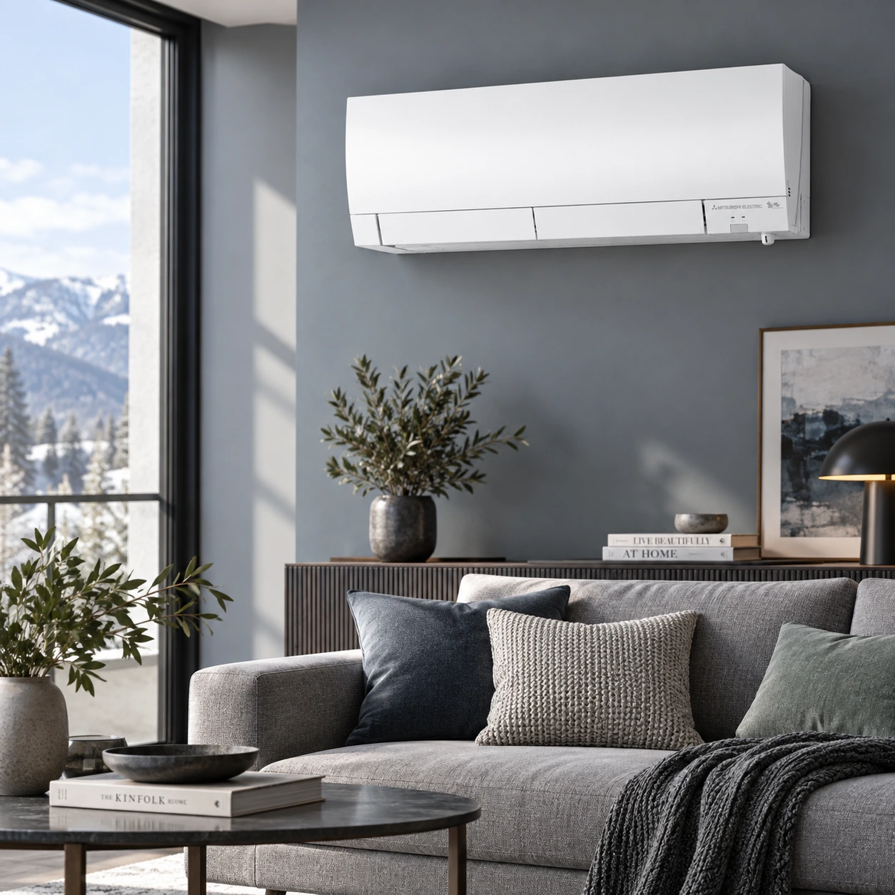 Mitsubishi Electric MSZ-FH ZUBADAN Hyper Heating в модерен интериор